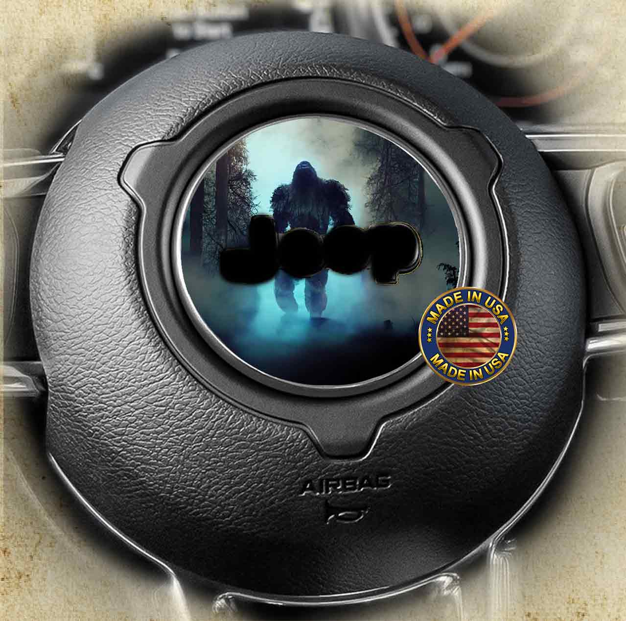 Steering wheel decal bigfoot 219