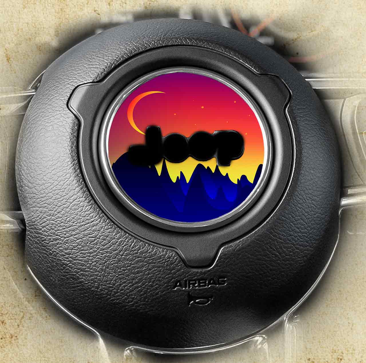 Steering wheel decal Mountain set 224