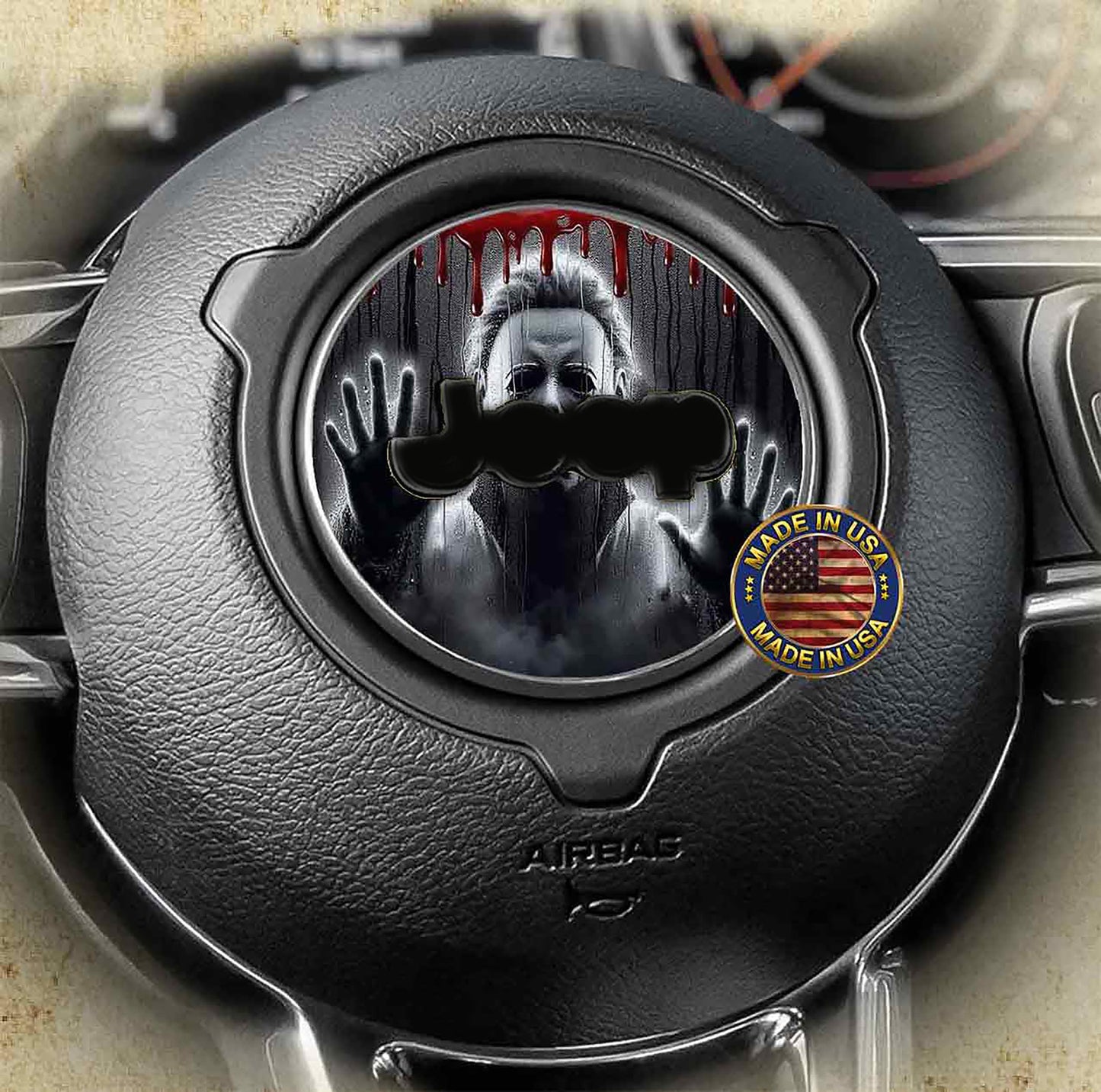 Steering wheel decal Mickel Myers 119