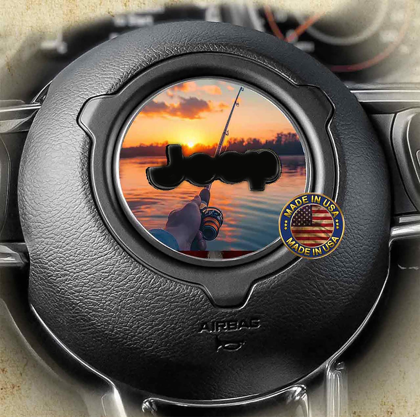 Steering wheel decal Fishing 231