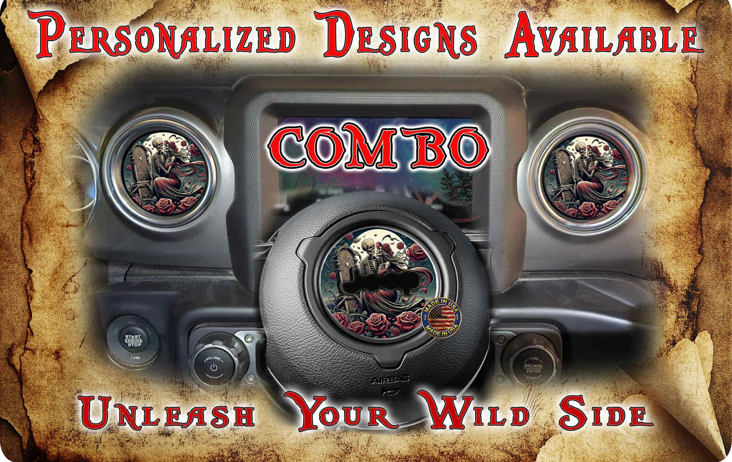 Steering wheel decal Death do us part 181