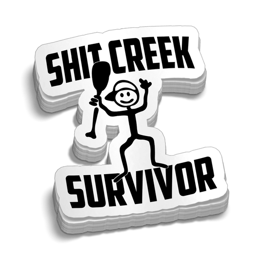 Shit Creek Survivor Hard Hat Decal