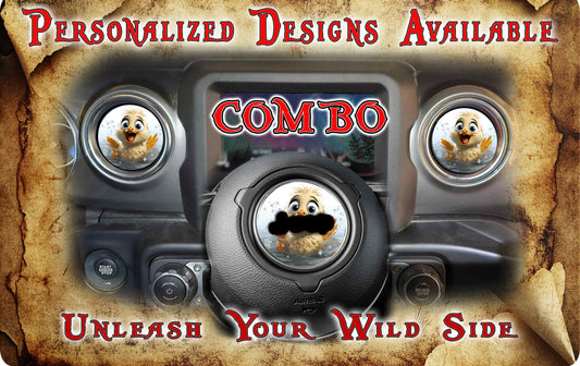 Steering wheel decal Duck 2 decal 160