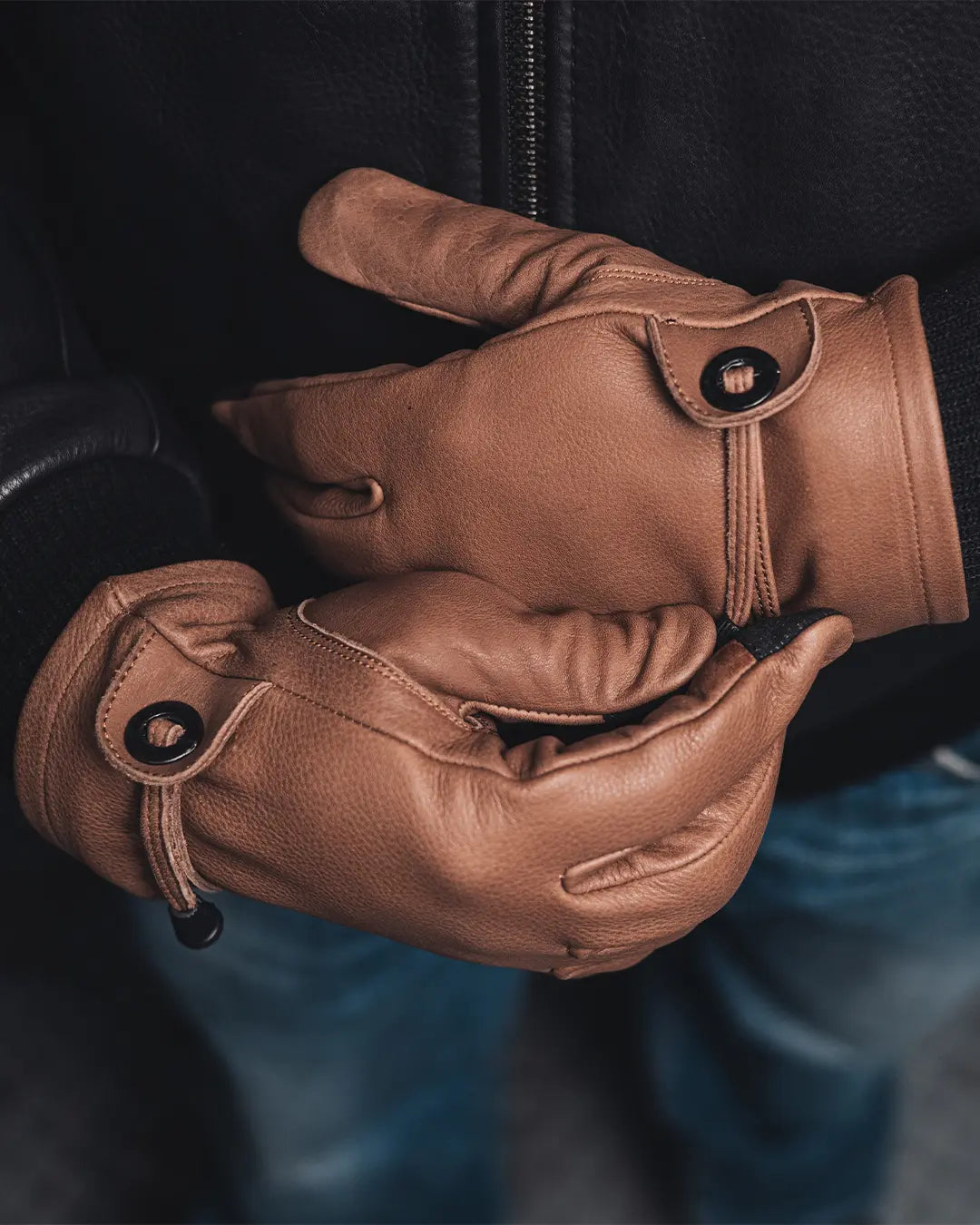 Ranch Men's Motorcycle Leather Gloves
