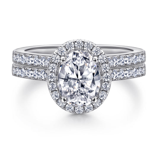 The Ada - Silver Wedding Ring Set