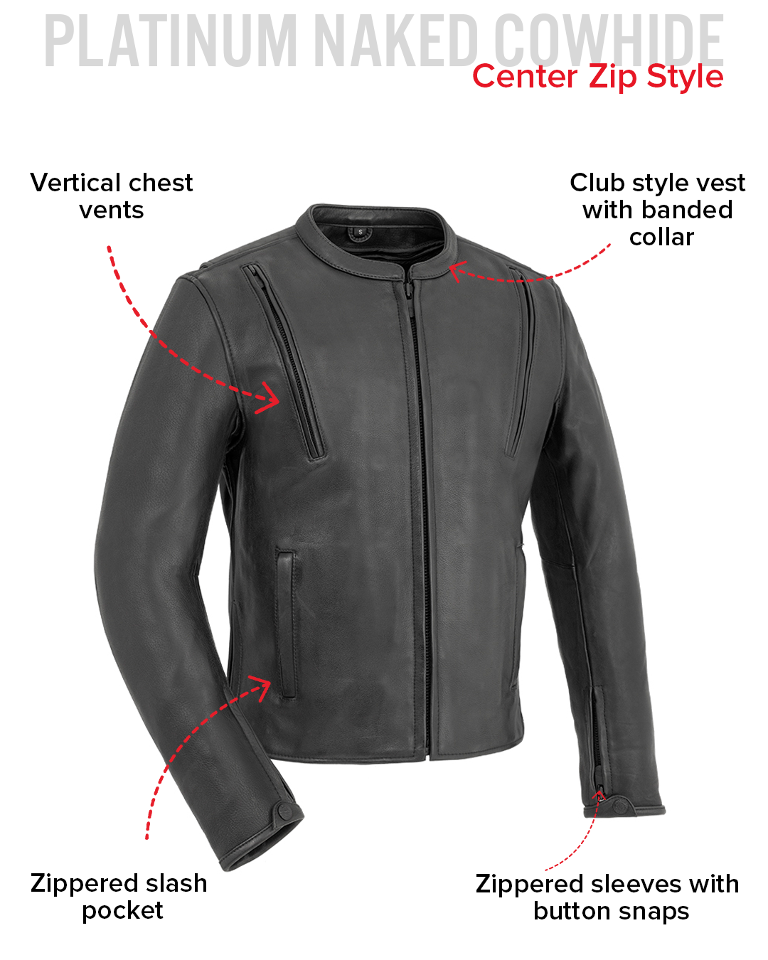 Revolt Men's Motorcycle Leather Jacket