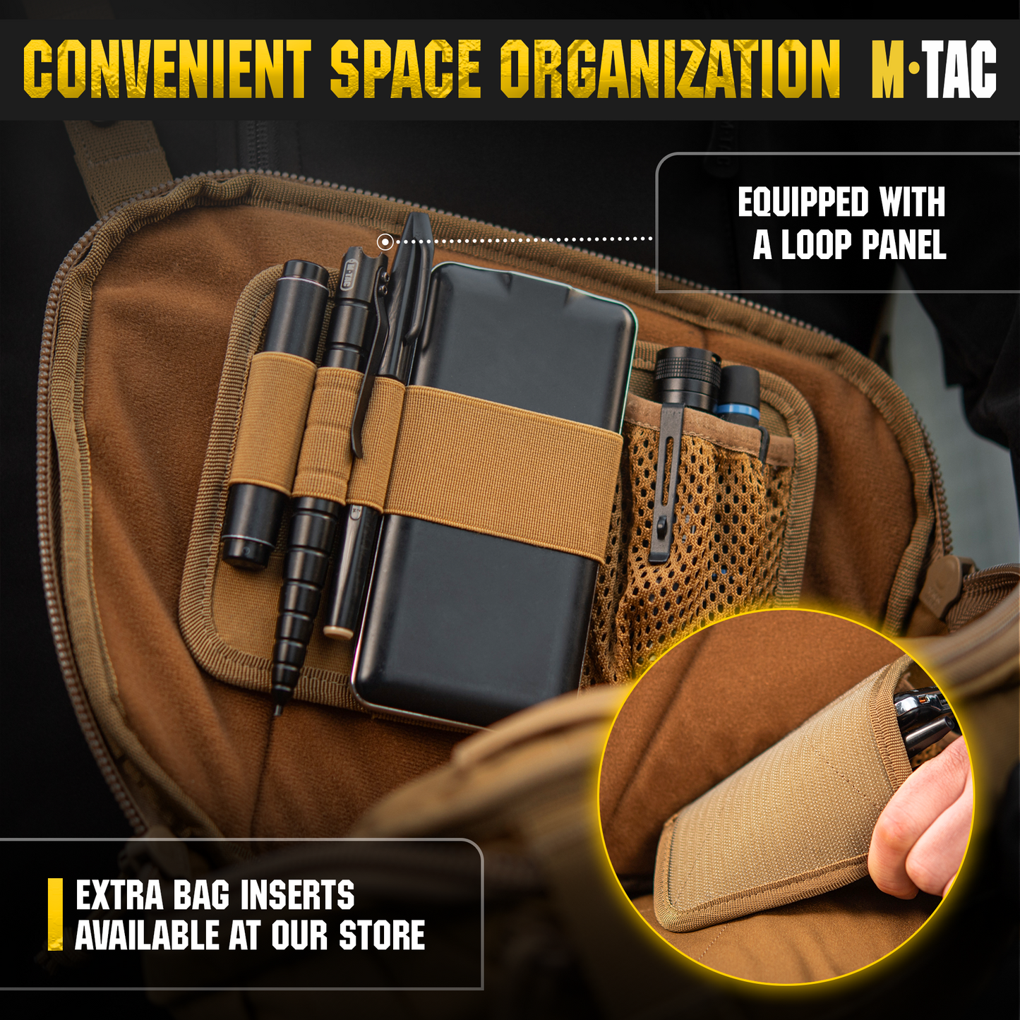 M-Tac Elite Sphaera Large Bag Gen II with Loop Panel