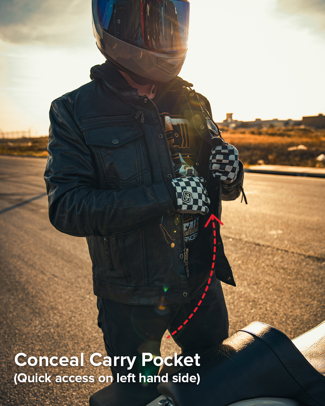 Vendetta Men's Motorcycle Leather Jacket