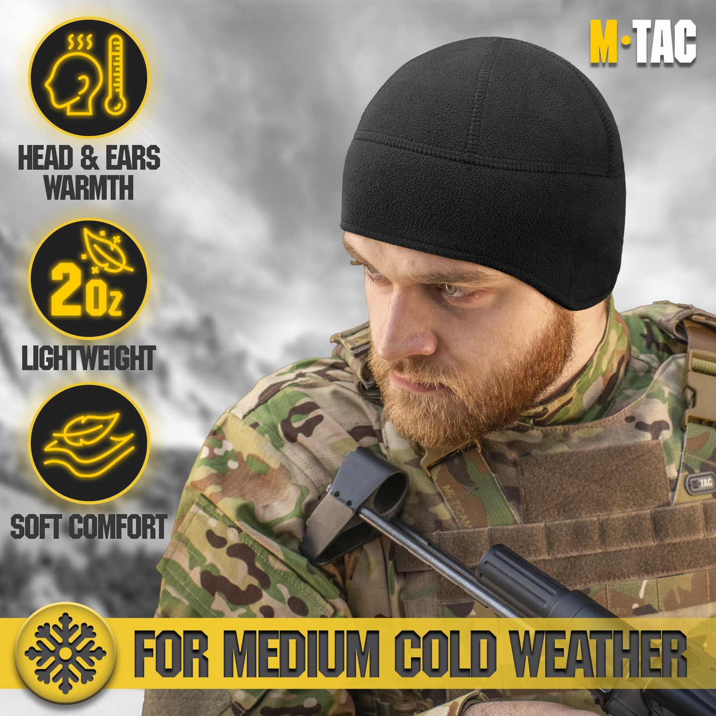 M-Tac Tactical Earflaps Beanie (270 g/m2)