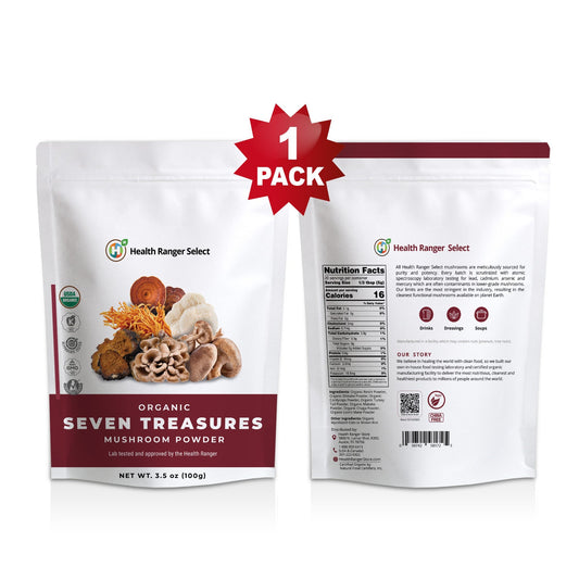 Organic Seven Treasures Mushroom Powder 3.5oz (100g)