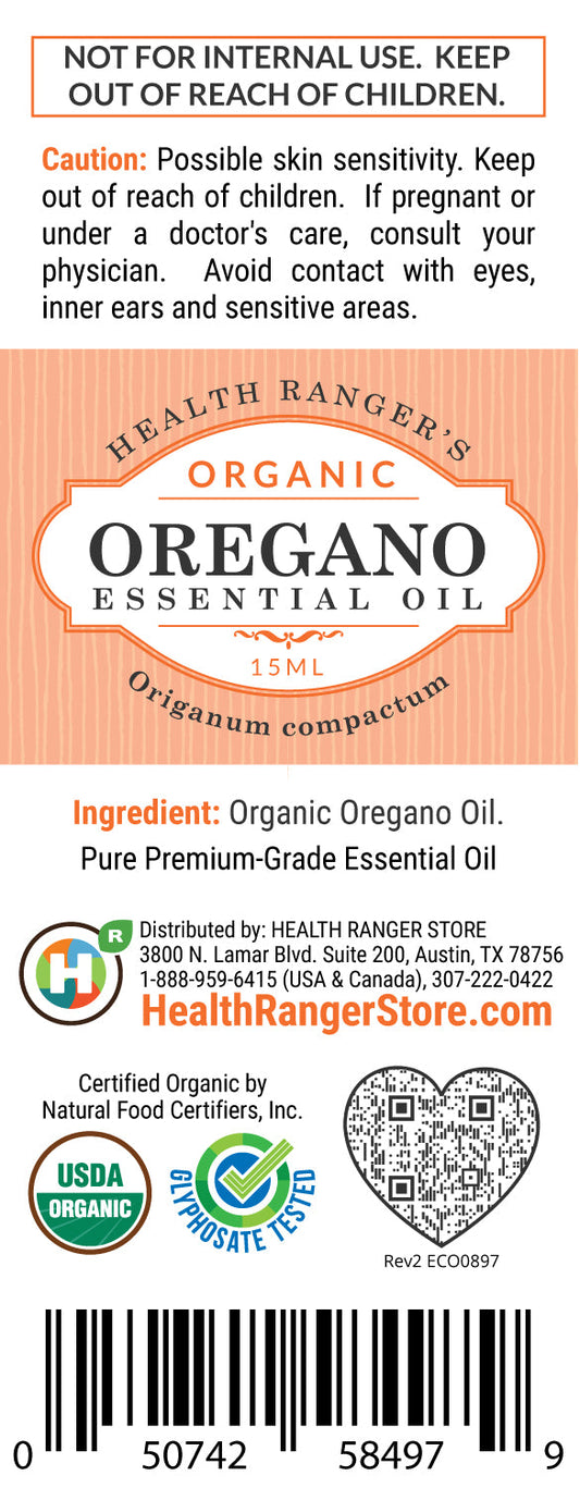 Organic Oregano Essential Oil 0.5oz (15ml)