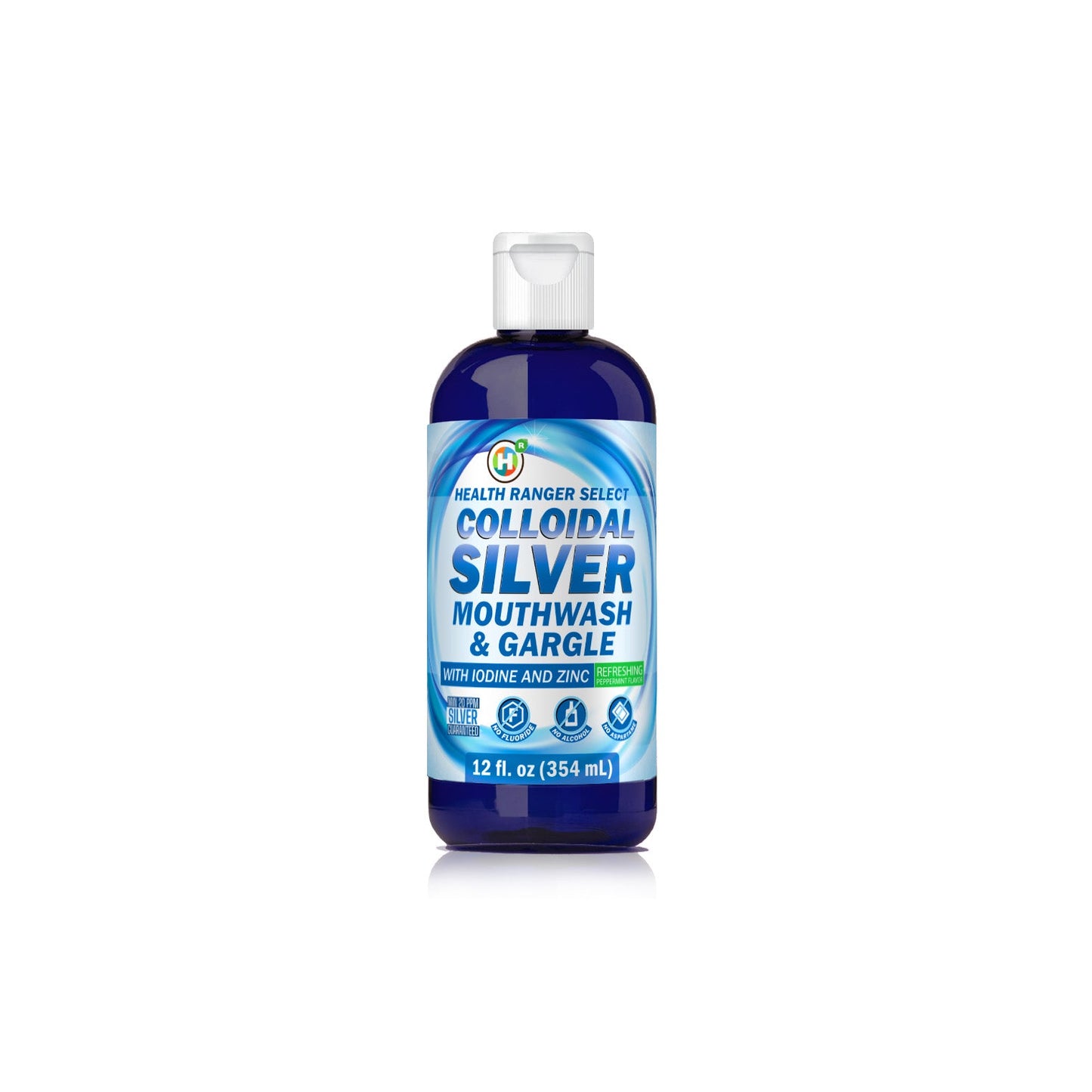 Colloidal Silver Mouthwash & Gargle (with Iodine and Zinc) 12oz (354ml)