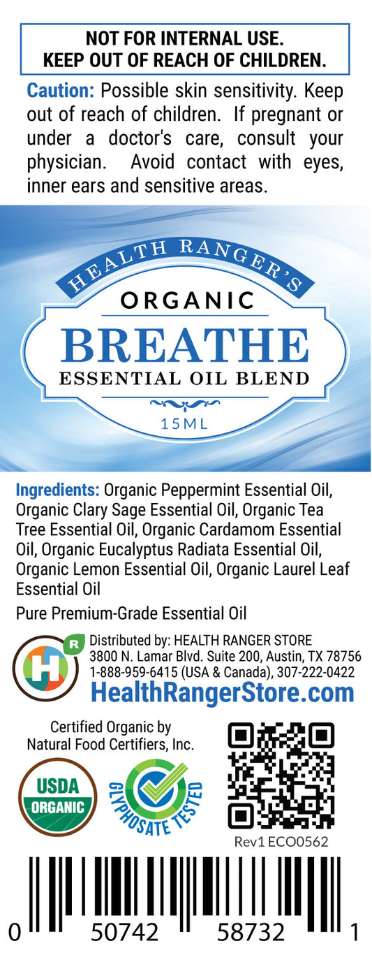 Organic Breathe Essential Oil Blend 15ml