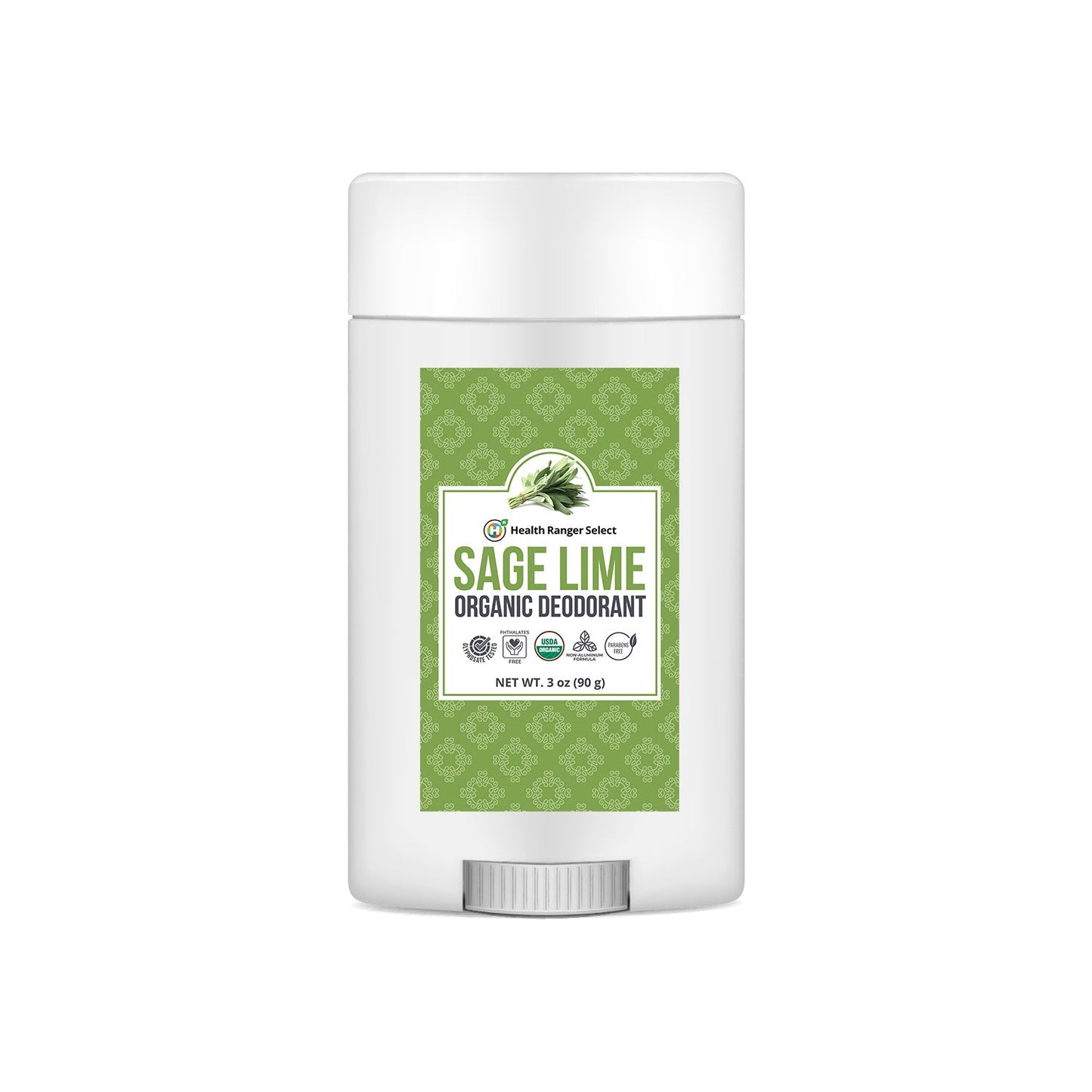 Organic Sage Lime Deodorant 3 oz (90 g)