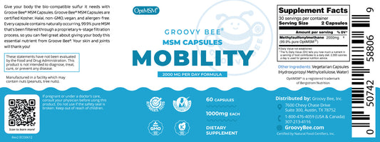 OptiMSM Capsules for Joint Health 1000mg (60 Caps)