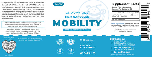 OptiMSM Capsules for Joint Health 1000mg (60 Caps)