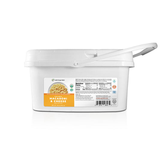 The Health Ranger's Organic Wheat-Free Macaroni & Cheese with NO Added Salt (Mini-Bucket) 36 oz (1020 g)
