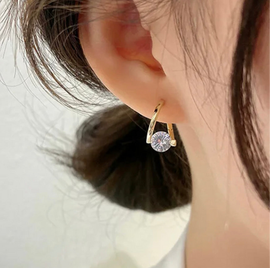 REINA - Gold OR Silver Zircon Earrings