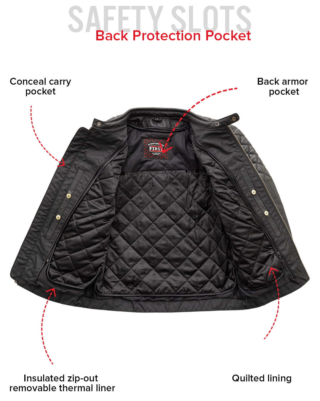 Grand Prix - Men's Leather Motorcycle Jacket