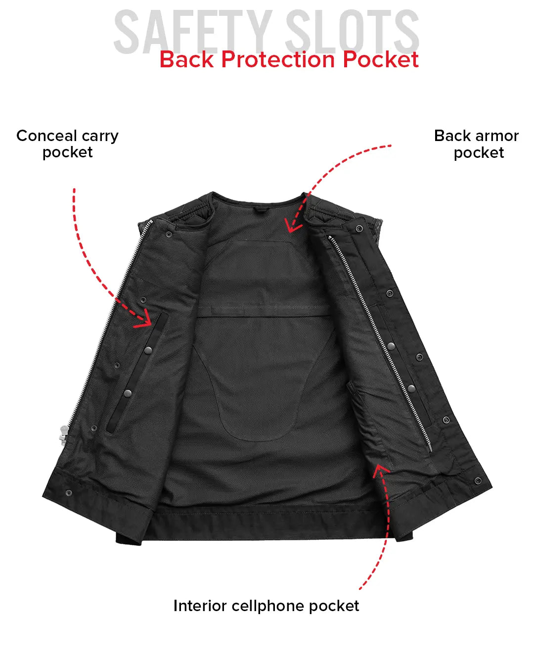 Hornet Moto Mesh Men's Club Style Vest