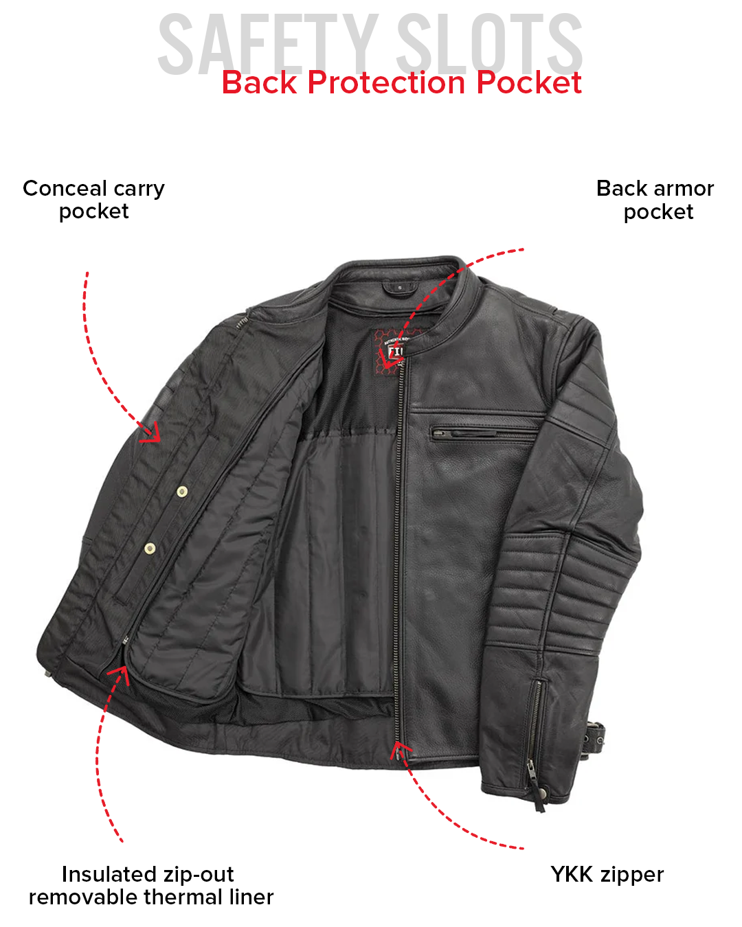 Commuter Men's Motorcycle Leather Jacket