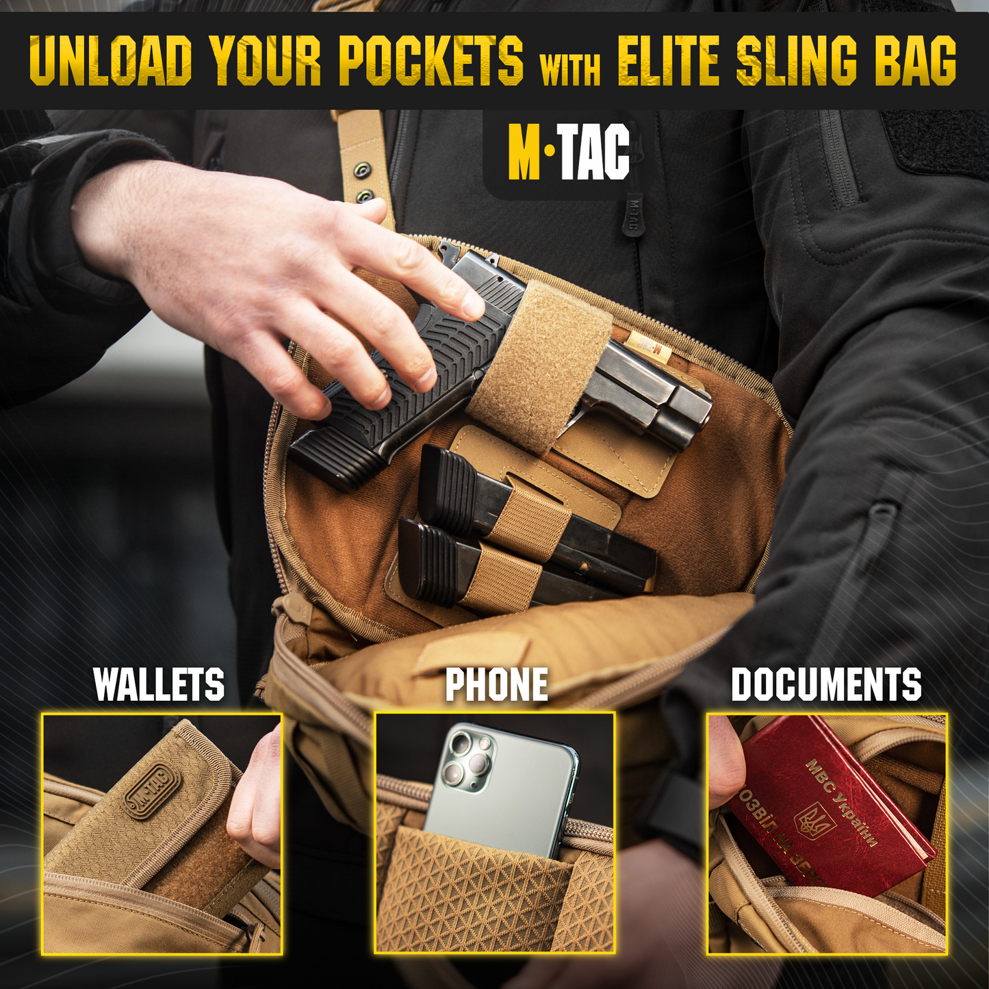 M-Tac Elite Sphaera Large Bag Gen II with Loop Panel