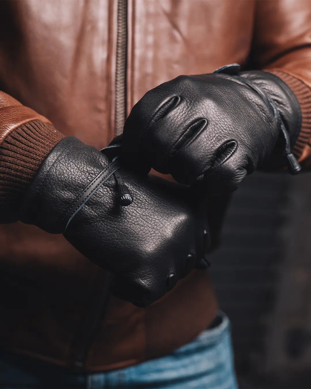 Ranch Men's Motorcycle Leather Gloves