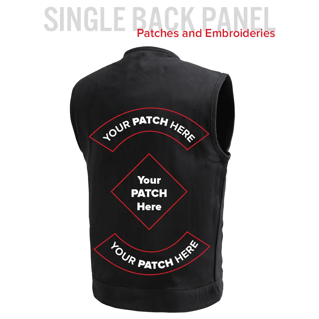 No Limit - Men's Motorcycle Twill Vest