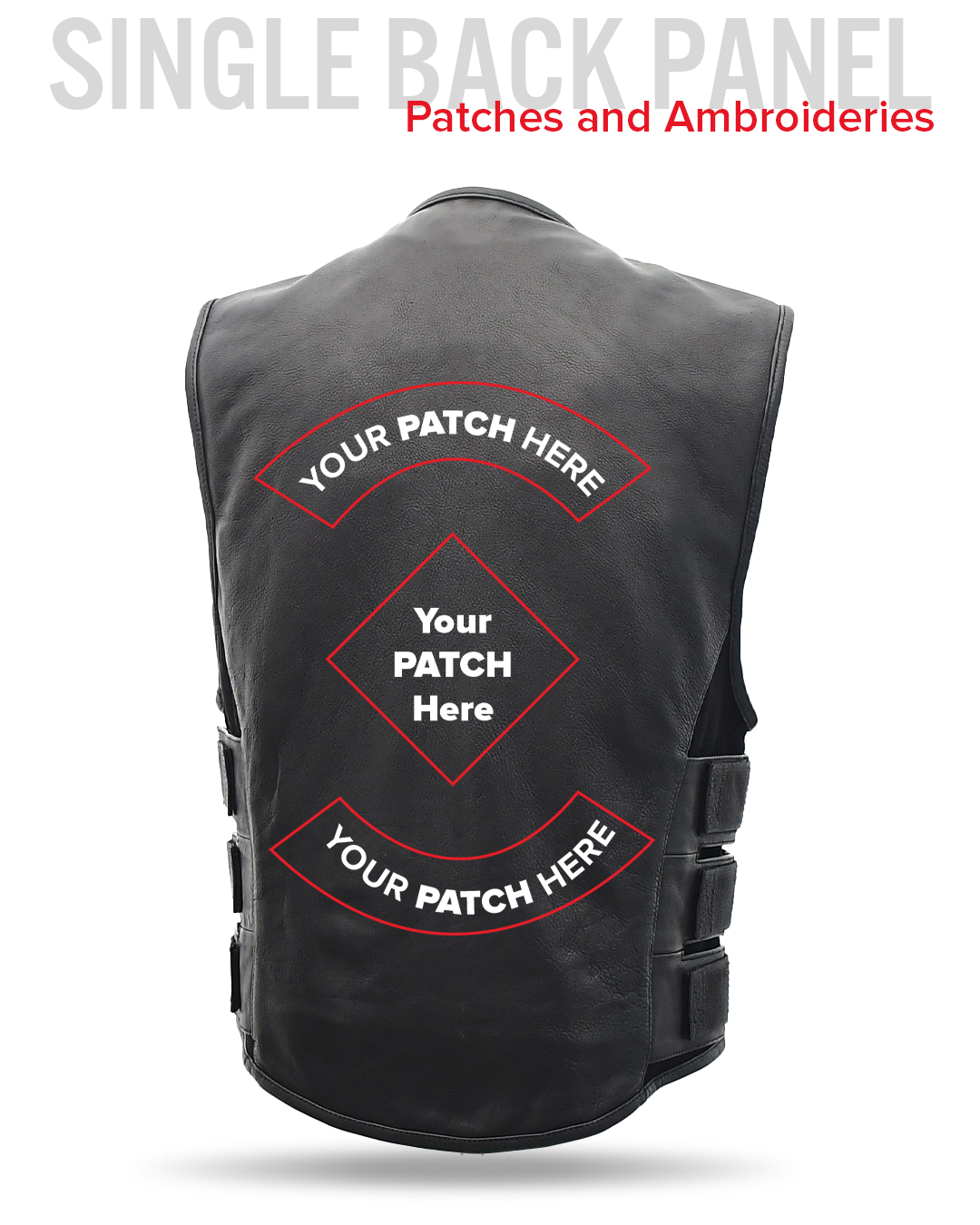 Commando Men's Leather Swat Style Motorcycle Vest