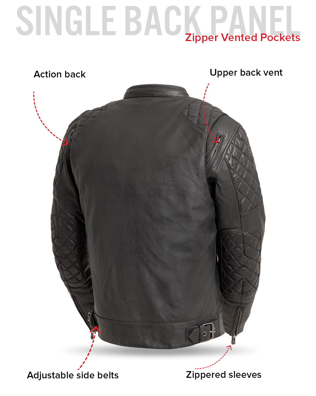 Grand Prix - Men's Leather Motorcycle Jacket