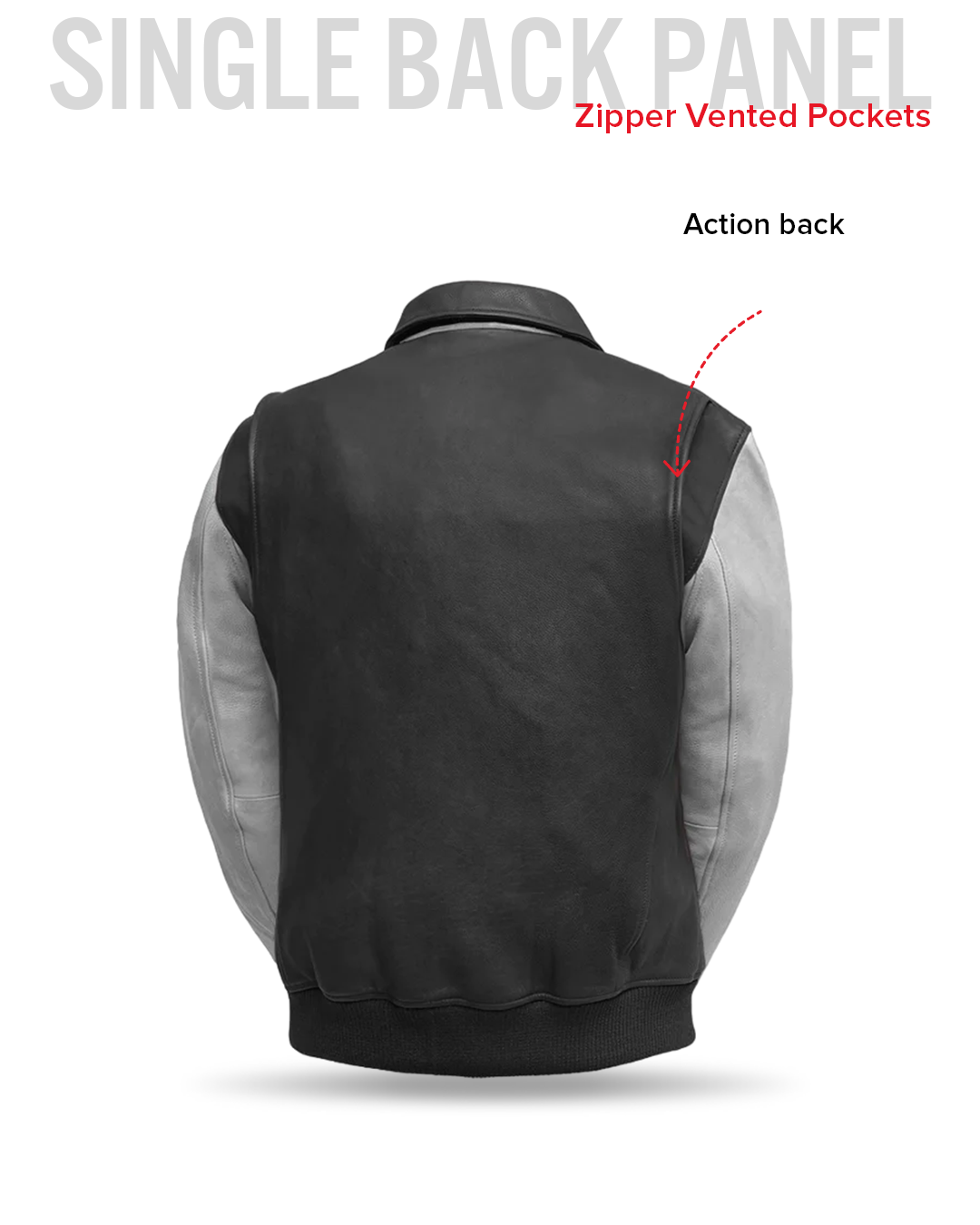 Moto Bomber Two Tone Men's Leather Jacket