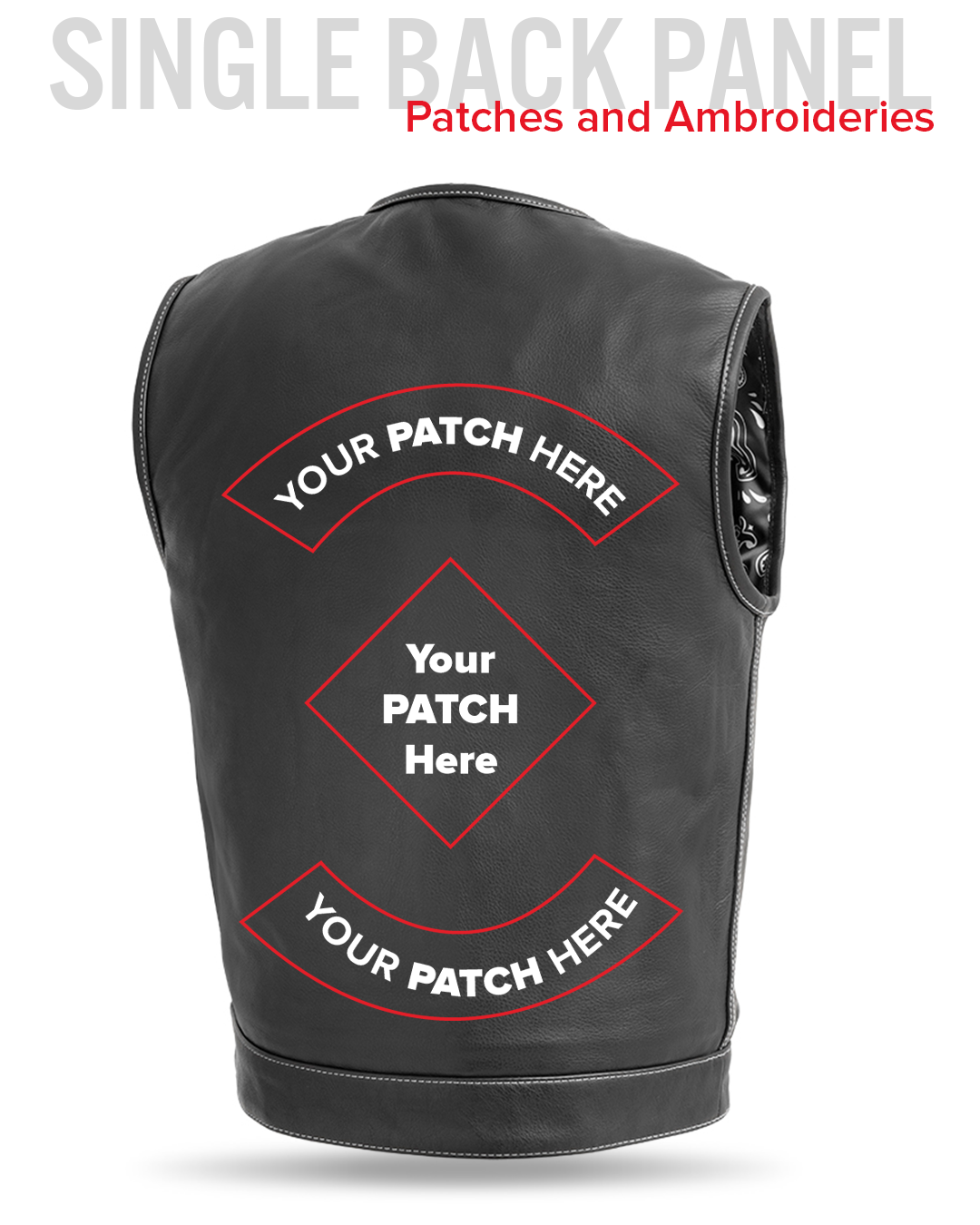 Bandit Men's Leather Motorcycle Vest