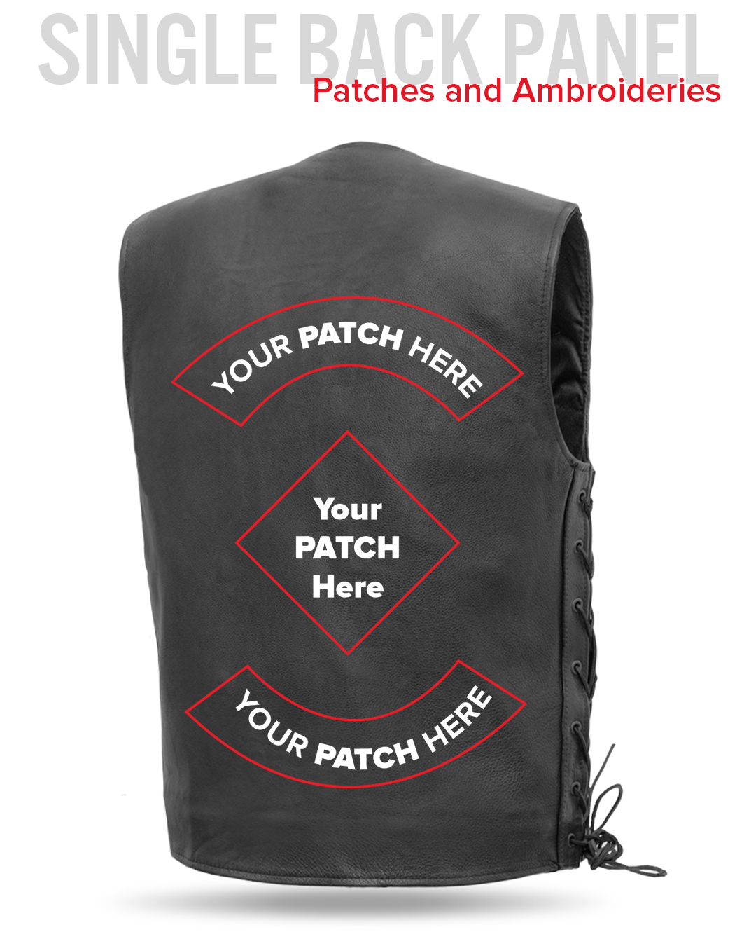 Gambler Men's Motorcycle Leather Vest