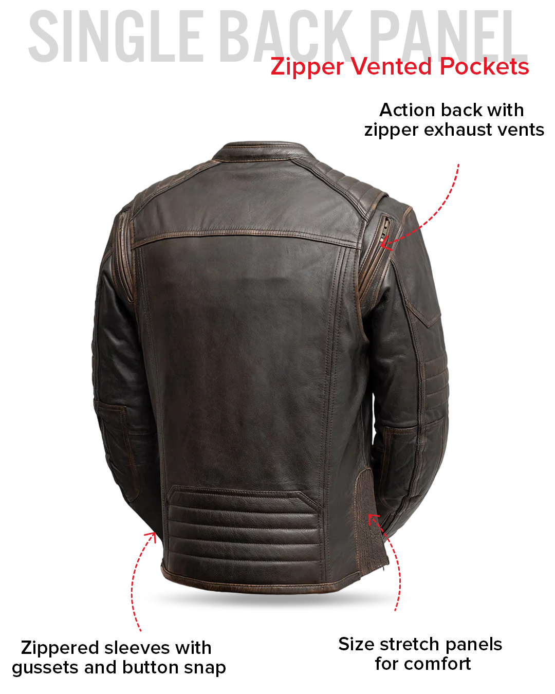Rider Club - Men's Leather Motorcycle Jacket