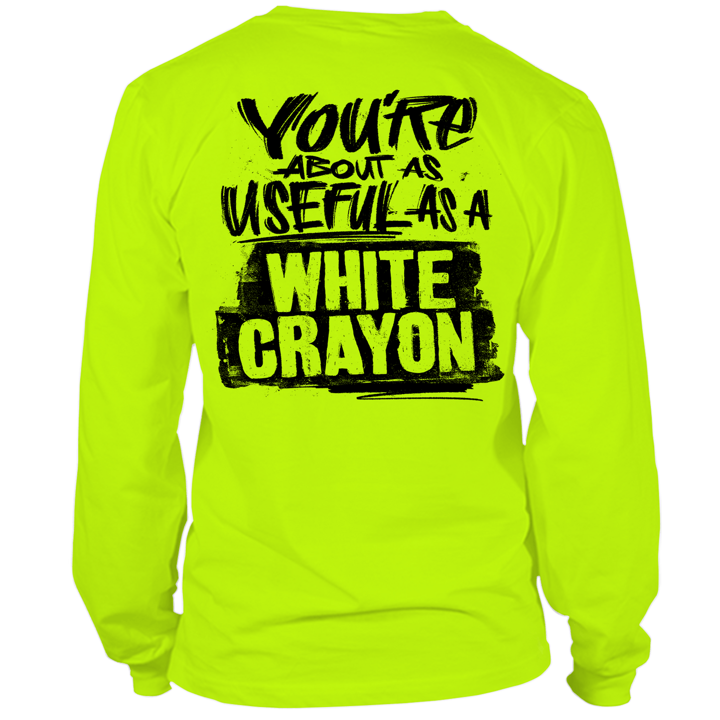 White Crayon - Long Sleeve Hi-Vis T-Shirt
