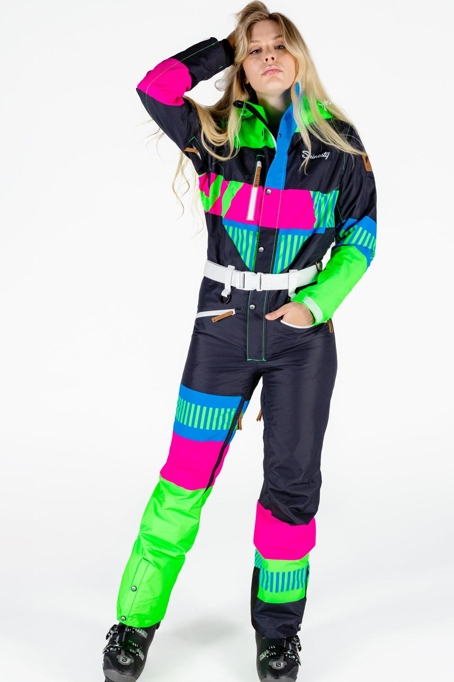 The Steep And Deep | Retro Black Women's One Piece Ski Suit