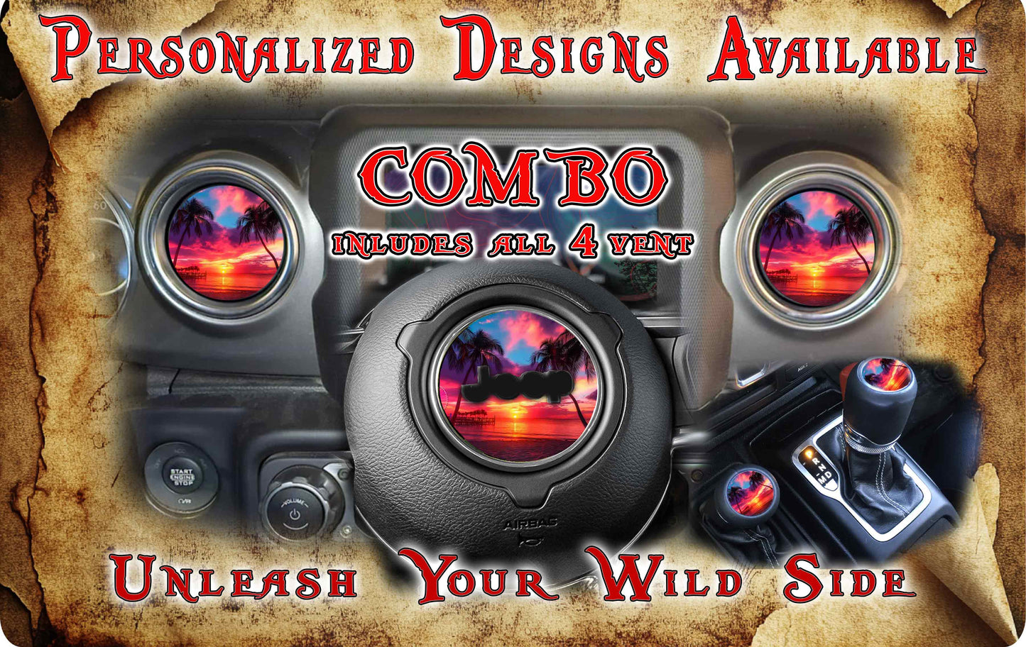 Steering wheel decal beach 125