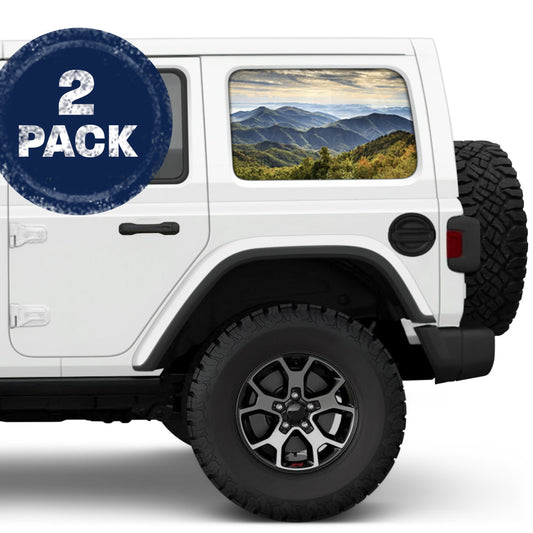Smoky MT Side Windows Printed Vinyl Decal