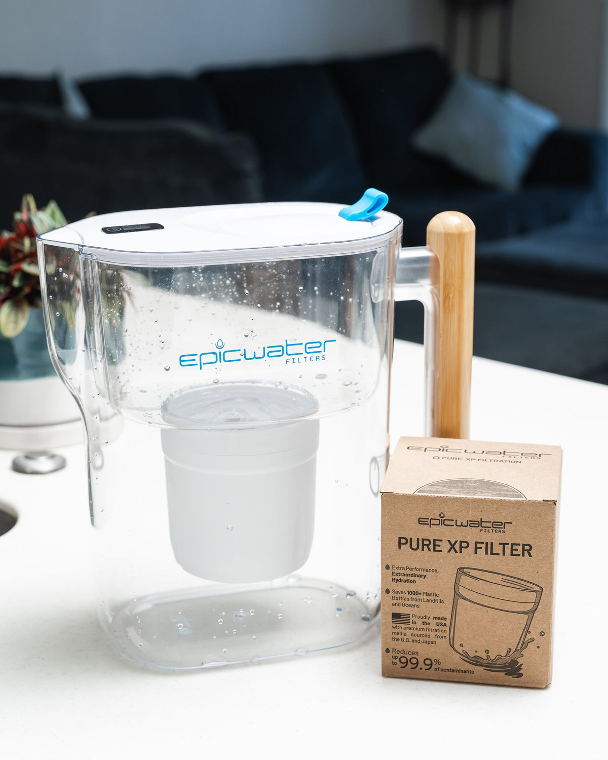 Pure XP Water Filter Pitcher | Reduces Fluoride, PFAS, & Parasites