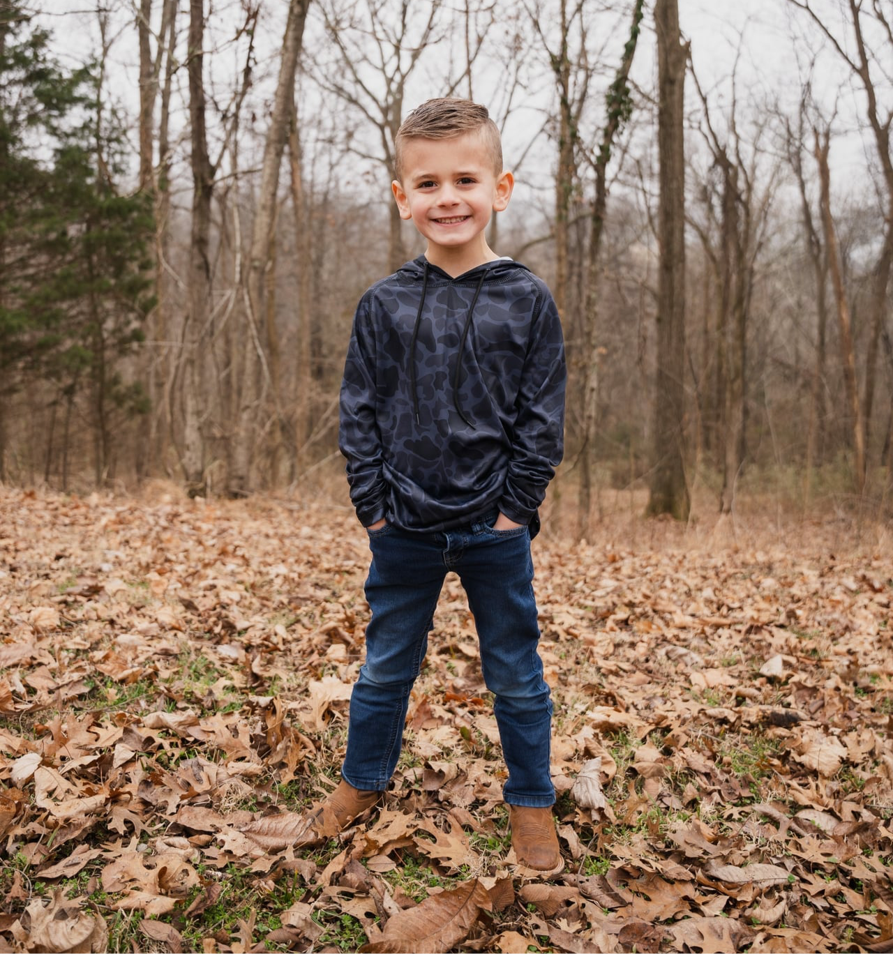 Youth Old School Camo Performance Hoodies