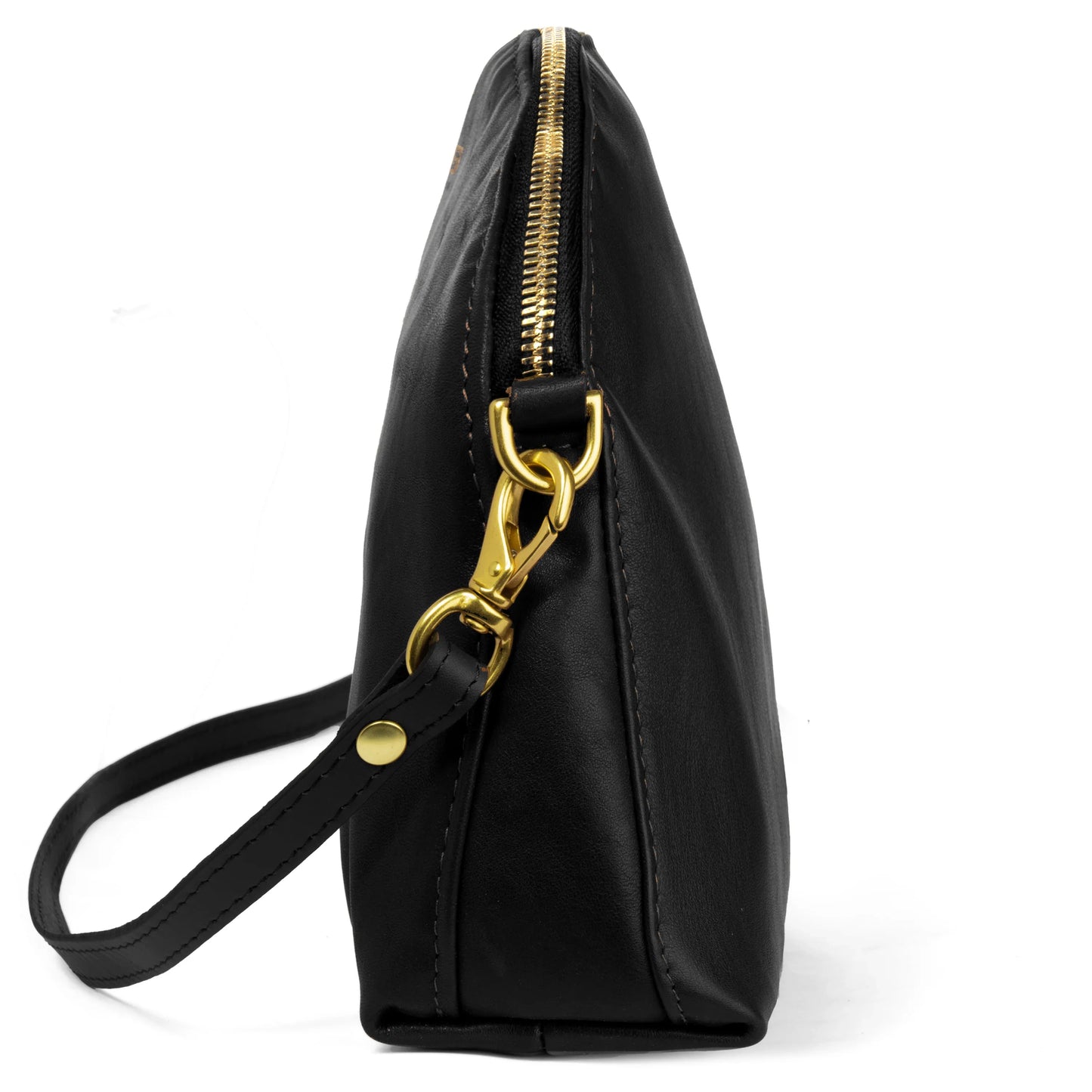 Hopper Crossbody Bag | Black Leather