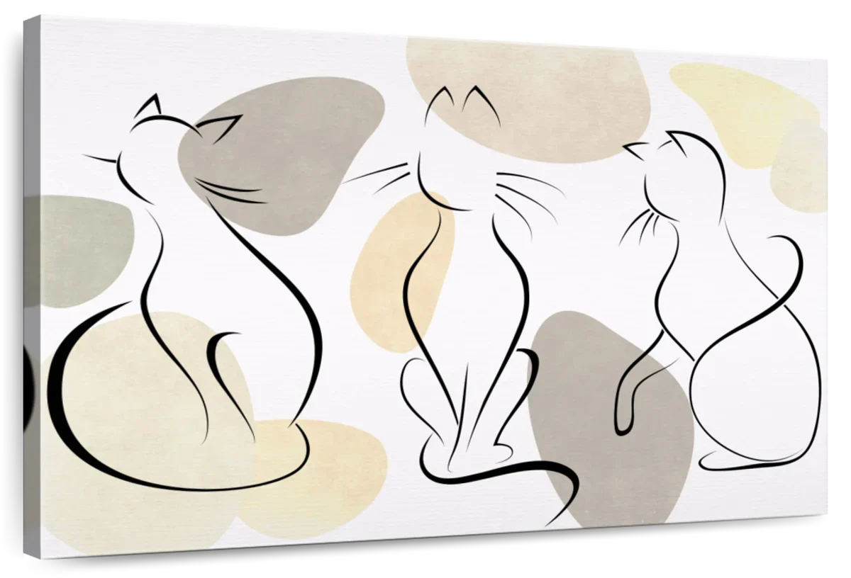 Minimalist Cats Wall Art