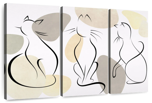 Minimalist Cats Wall Art