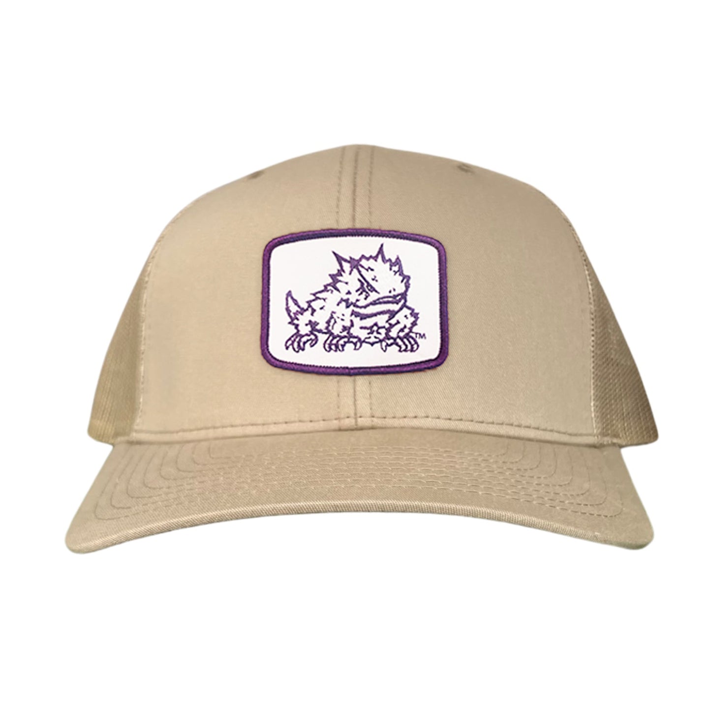 TCU Horned Frog Square Patch / Curved Bill Mesh Snapback / 121 - TCU005