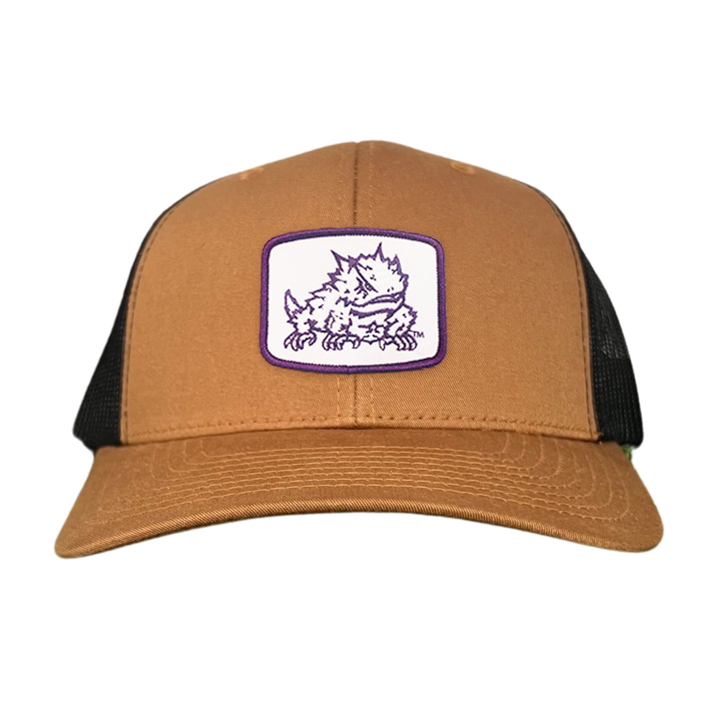 TCU Horned Frog Square Patch / Curved Bill Mesh Snapback / 121 - TCU005