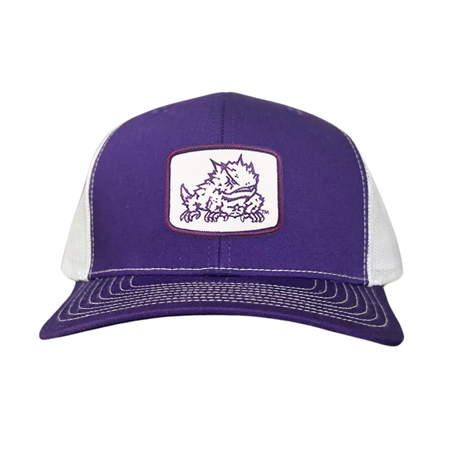 TCU Horned Frog Square Patch / Curved Bill Mesh Snapback / 121 - TCU005