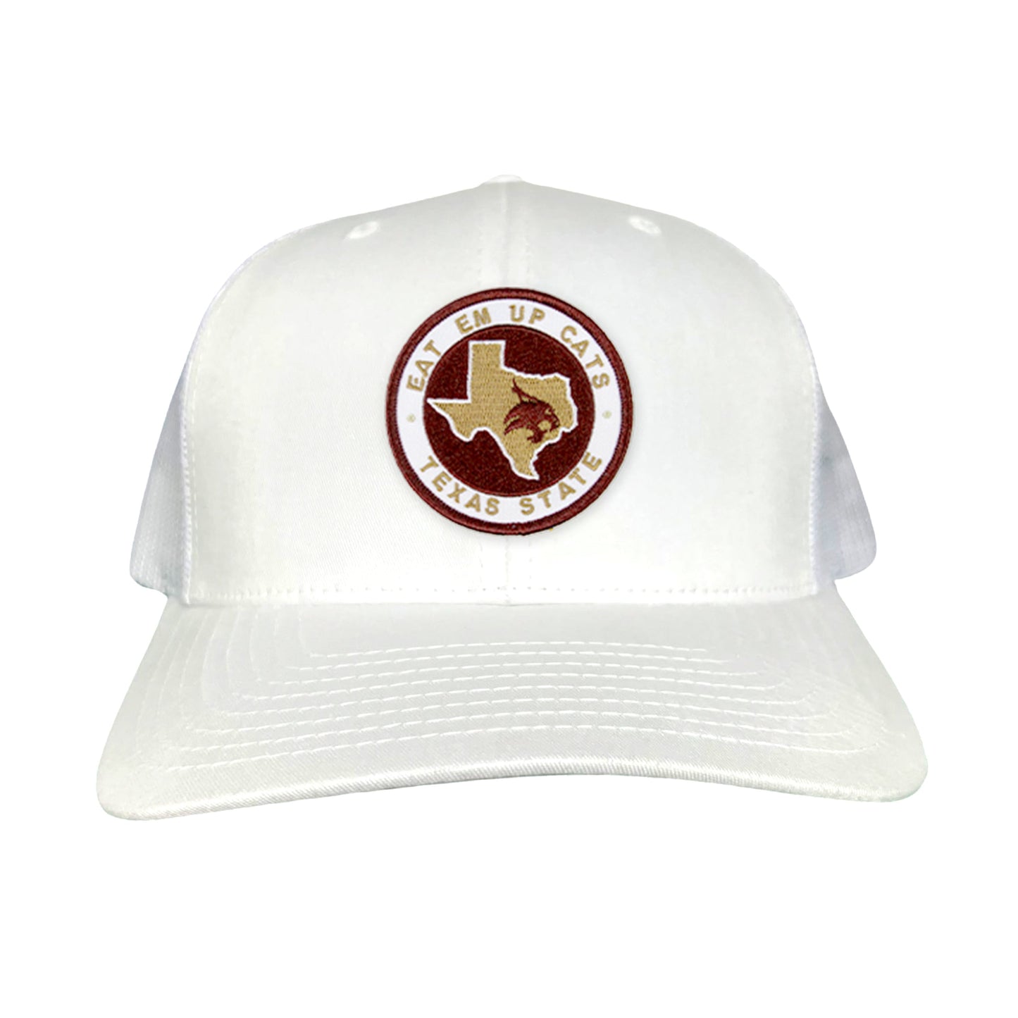 Texas State Eat Em Up Cats State of Texas Supercat Circle Patch / Hats / 097 / TXST018