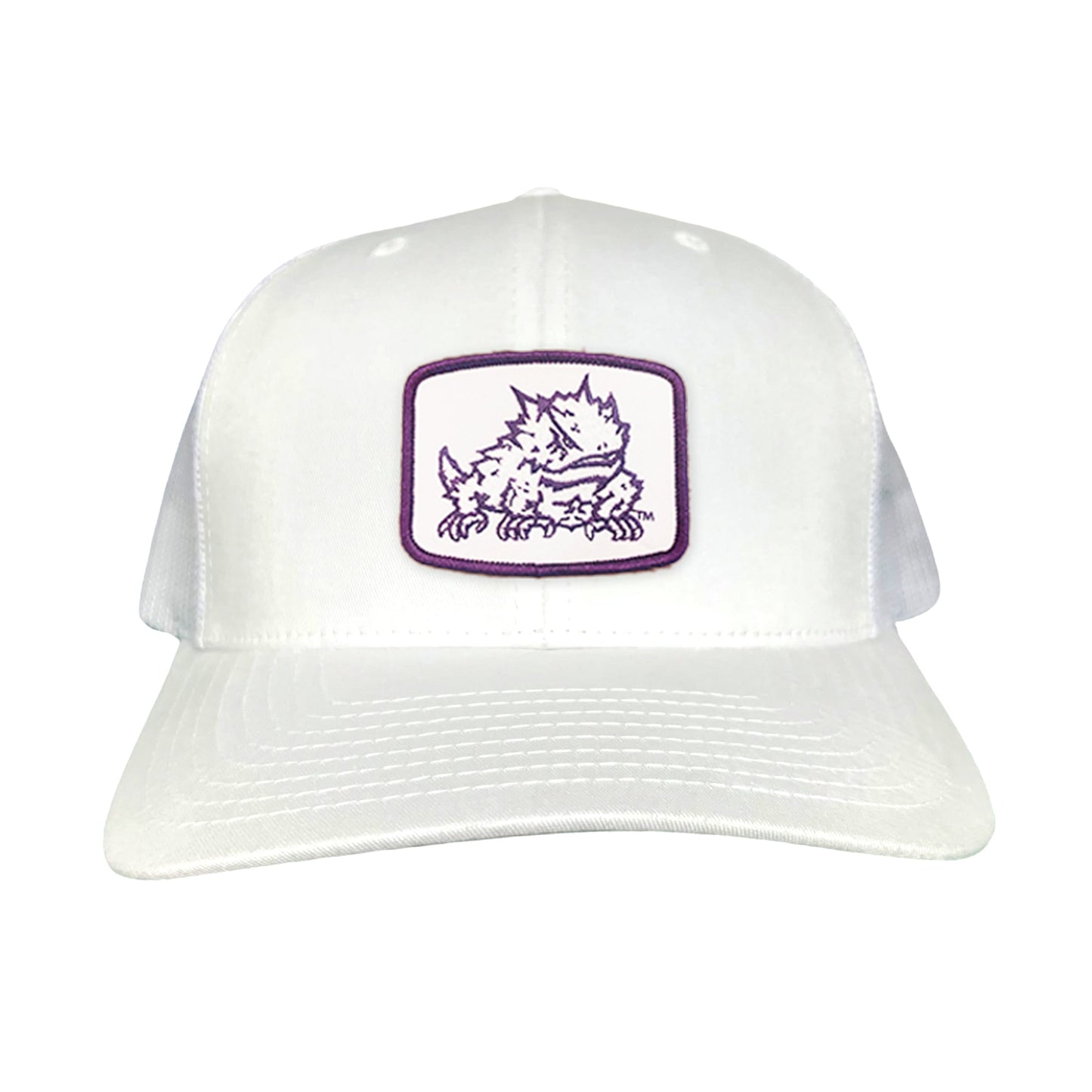 TCU Horned Frog Square Patch / Curved Bill Mesh Snapback / 121 - TCU005