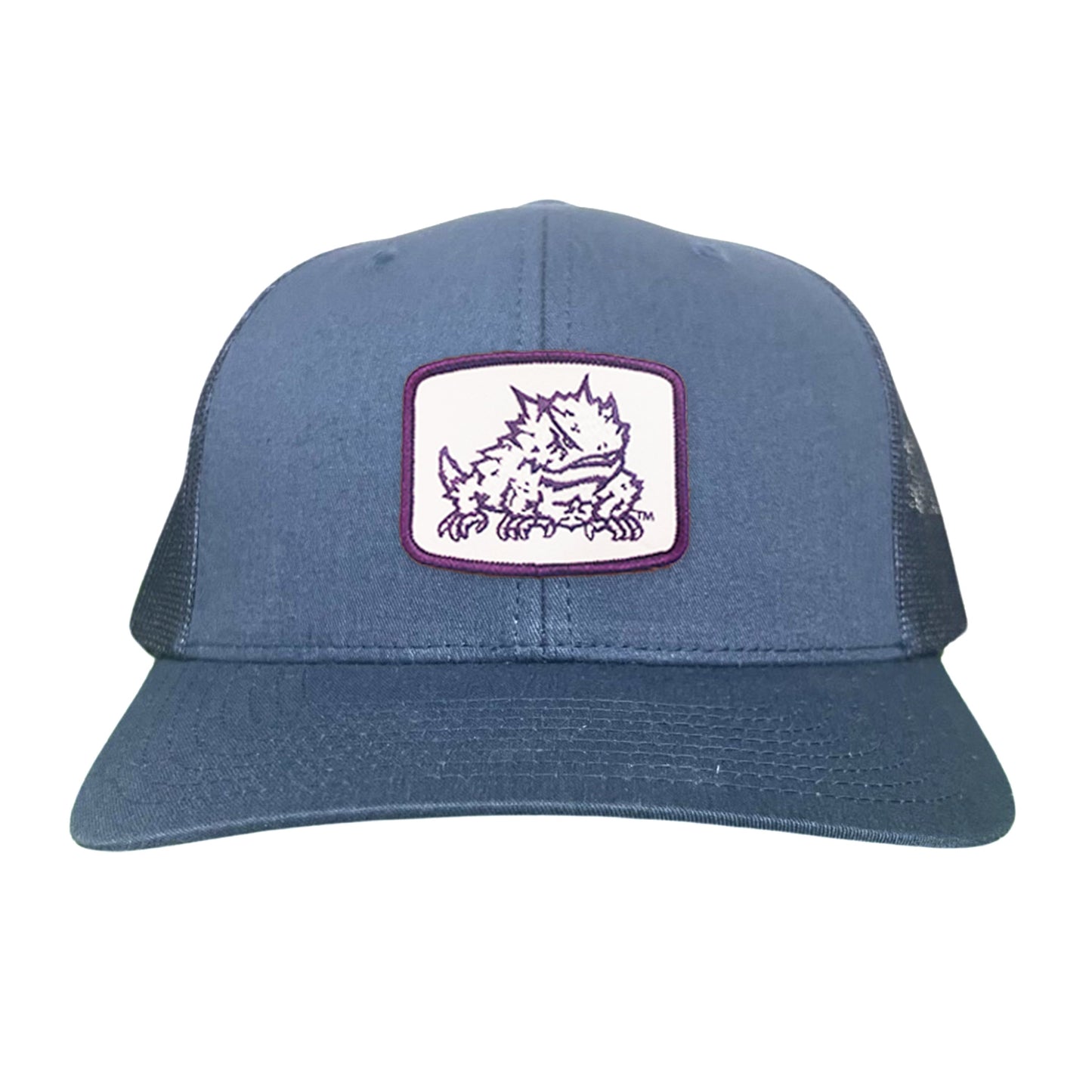 TCU Horned Frog Square Patch / Curved Bill Mesh Snapback / 121 - TCU005