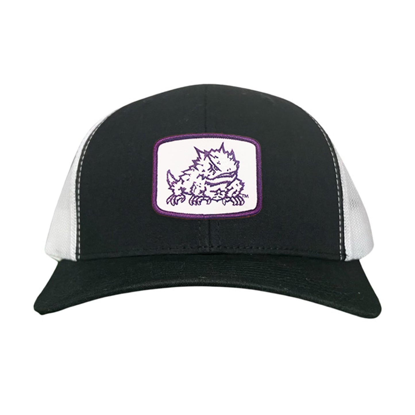 TCU Horned Frog Square Patch / Curved Bill Mesh Snapback / 121 - TCU005